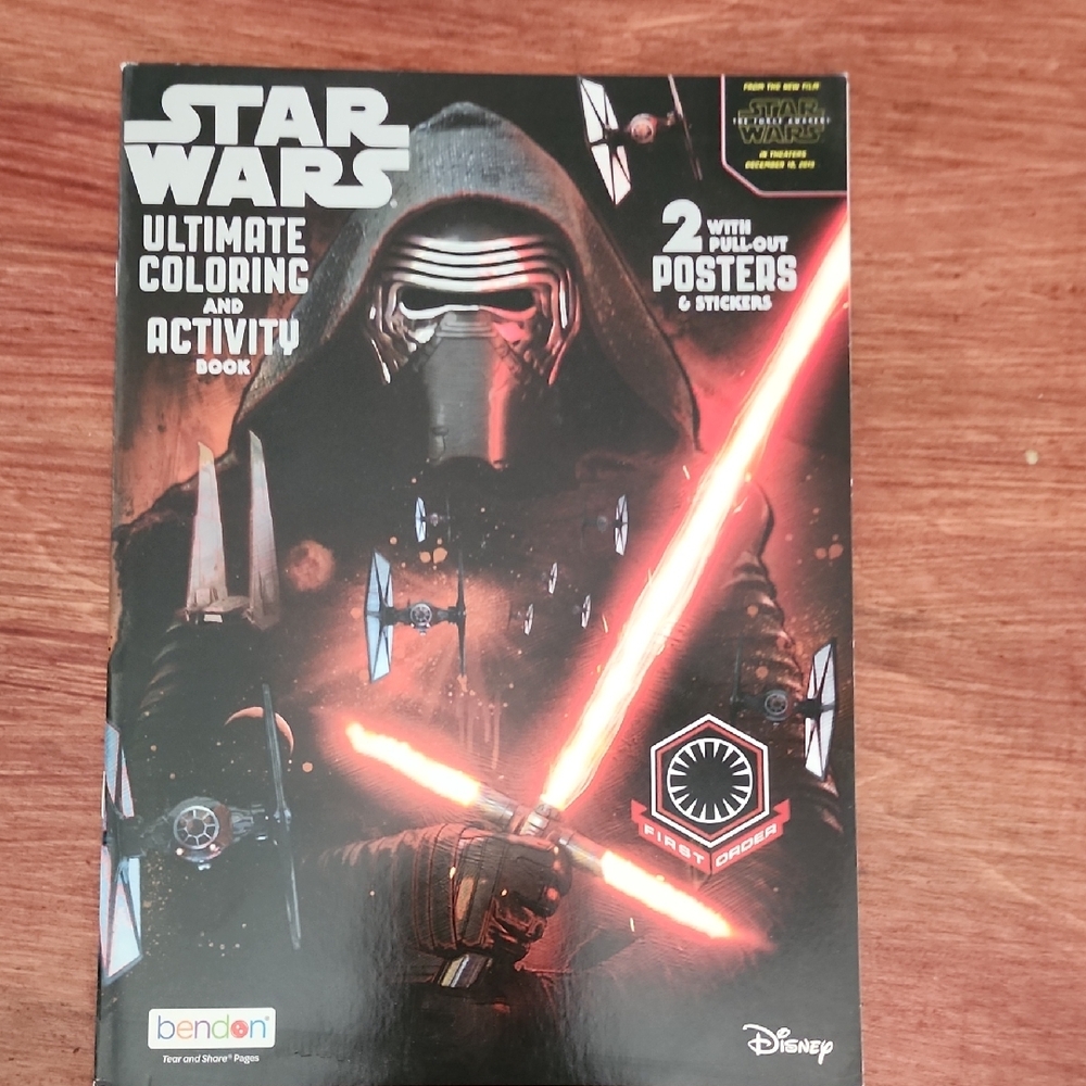Disney Star Wars Coloring Book with Red and Black Design